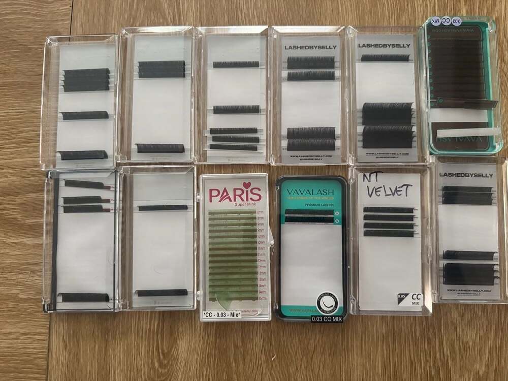 Assorted Professional Eyelash Extension Mixed Trays Bundle (Used)